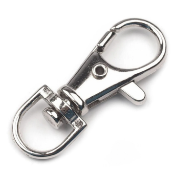 Taschenkarabiner für Kordel Nickel - 10 mm